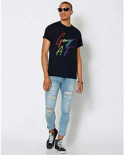Budget 🌟 Rainbow Gay AF Pride T 👕 Shirt 😀 -EASY Come EASY GO-shop 07619265 c