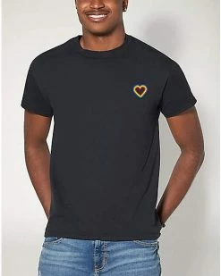 New ✨ Tiny Rainbow Heart Pride T 👚 Shirt 😀