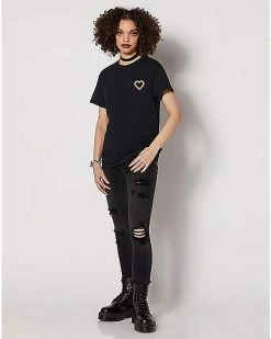 New ✨ Tiny Rainbow Heart Pride T 👚 Shirt 😀 -EASY Come EASY GO-shop 07619620 f