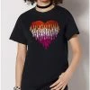 Outlet ⌛ Melting Heart Lesbian Pride T 👚 Shirt ✨ -EASY Come EASY GO-shop 07620958 a