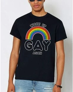 Brand new 🛒 Woke Up Gay Again Pride T 👚 Shirt 👍