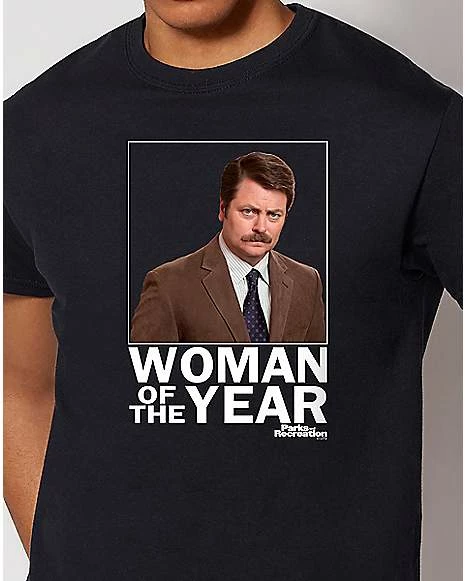 Flash Sale ๐งจ Woman of the Year Ron Swanson T ๐ Shirt - Parks and Recreation ๐งจ 4 Flash Sale ๐งจ Woman of the Year Ron Swanson T ๐ Shirt - Parks and Recreation ๐งจ - Image 2