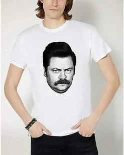 Coupon 👍 Head Ron Swanson T 👚 Shirt - Parks and Recreation 😀