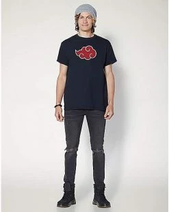 Promo 💯 Naruto Akatsuki Symbol T 👕 Shirt - Naruto Shippuden ⌛ -EASY Come EASY GO-shop 07631807 c