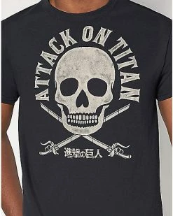 Discount 🔔 Skull Swords T 👕 Shirt - Attack on Titan 😀 -EASY Come EASY GO-shop 07632466 b