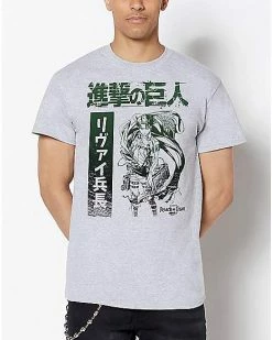 Deals ⭐ Levi Gradient T 👚 Shirt - Attack on Titan 🔥