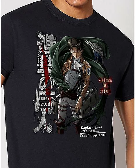 Coupon ๐ฏ Levi Logo T ๐ Shirt - Attack on Titan ๐ 4 Coupon ๐ฏ Levi Logo T ๐ Shirt - Attack on Titan ๐ - Image 2