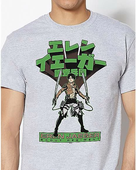 New โค๏ธ Eren Jaeger Kanji T ๐ Shirt - Attack on Titan ๐ 4 New โค๏ธ Eren Jaeger Kanji T ๐ Shirt - Attack on Titan ๐ - Image 2