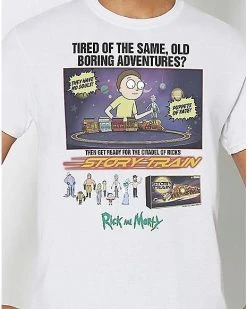 Discount 🧨 Retro Story Train T 👕 Shirt - Rick and Morty 🌟 -EASY Come EASY GO-shop 07633845 b