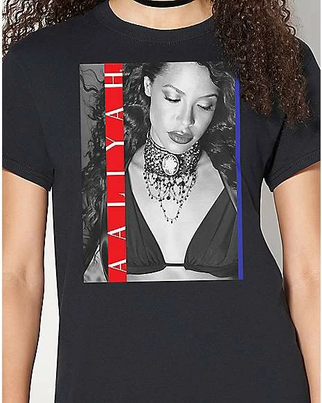 Best Pirce ๐ Aaliyah Red Stripe T ๐ Shirt ๐ 4 Best Pirce ๐ Aaliyah Red Stripe T ๐ Shirt ๐ - Image 2