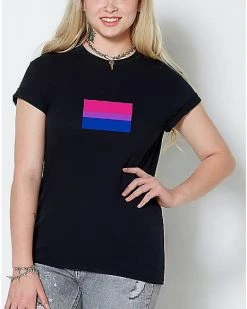Best Pirce 🌟 Bisexual Pride Flag T 👚 Shirt 🛒