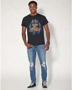 Brand new 💯 Lightning Leopard T 👕 Shirt - Def Leppard ✔️ -EASY Come EASY GO-shop 07669120 c