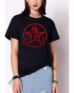 Top 10 🔔 Chucky Pentagram T 👚 Shirt - Bride of Chucky ⭐
