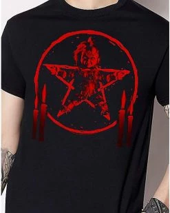 Top 10 🔔 Chucky Pentagram T 👚 Shirt - Bride of Chucky ⭐ -EASY Come EASY GO-shop 07670888 f