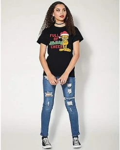 Best Pirce 🥰 Holiday Cheer Garfield T 👕 Shirt ❤️ -EASY Come EASY GO-shop 07689623 g