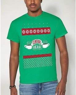 Promo 😀 Central Perk 🎁 Christmas T 👚 Shirt - Friends 🤩