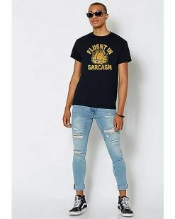 Wholesale 😍 Garfield Fluent in Sarcasm T 👕 Shirt 😉 -EASY Come EASY GO-shop 07691173 c