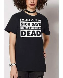Deals 🧨 I'm Calling In Dead T 👚 Shirt 🤩 -EASY Come EASY GO-shop 07691710 e