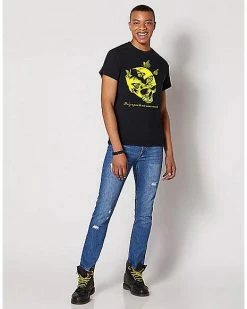Discount 😉 Yellow Butterfly Skull T 👕 Shirt 👍 -EASY Come EASY GO-shop 07692064 c