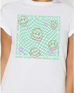 Cheap ✨ Peace & Positivity Smiley T 👚 Shirt 🌟 -EASY Come EASY GO-shop 07692890 f