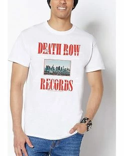 Brand new 😍 White Death Row Records Skyline T 👕 Shirt 🔔